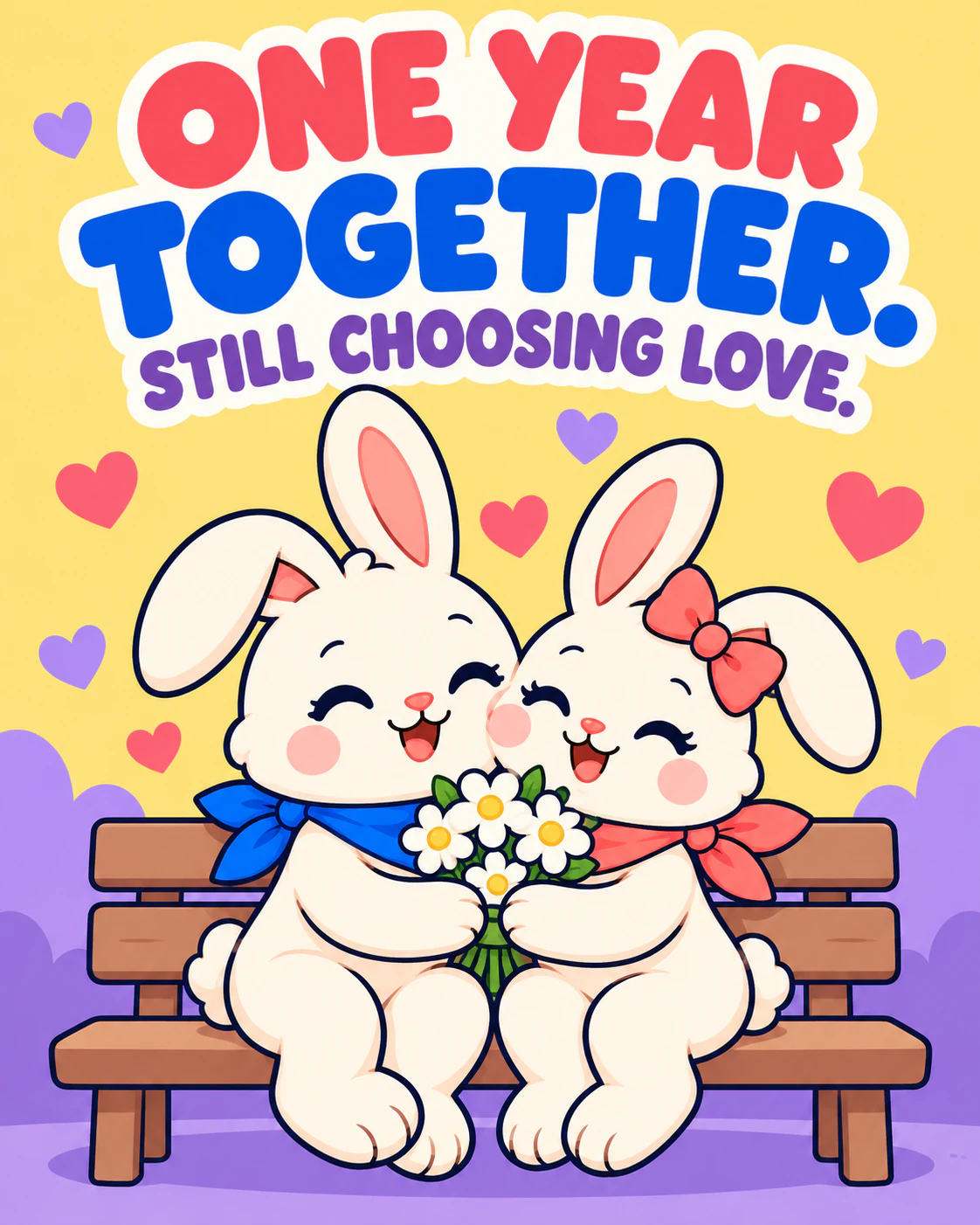 ONE YEAR TOGETHER. STILL CHOOSING LOVE.