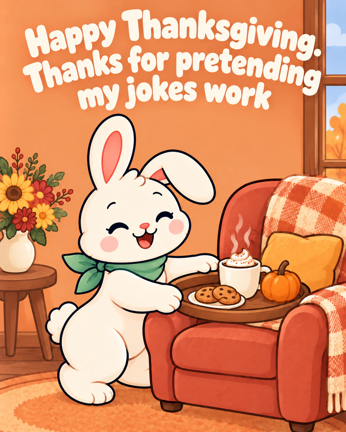Happy Thanksgiving. Thanks for pretending my jokes work