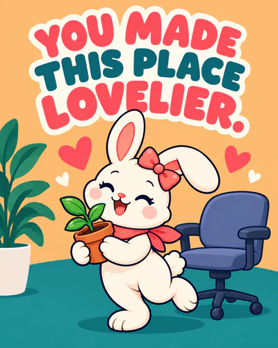 YOU MADE THIS PLACE LOVELIER.