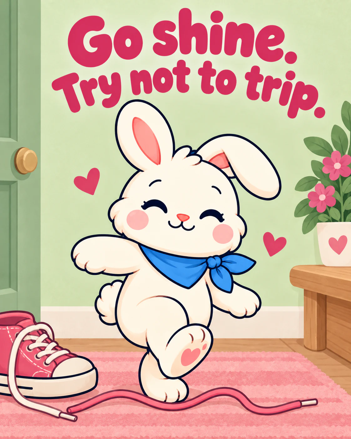 Go shine. Try not to trip.