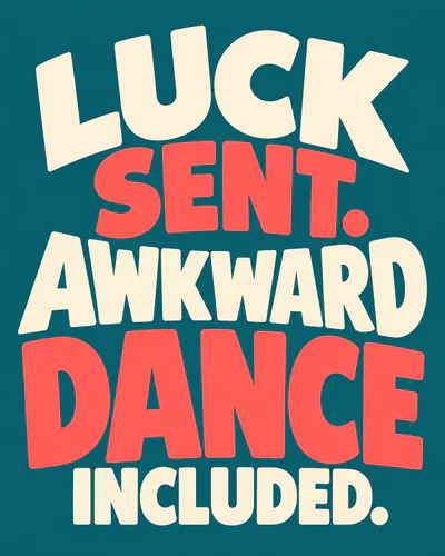 LUCK SENT. AWKWARD DANCE INCLUDED.