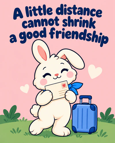 A little distance cannot shrink a good friendship
