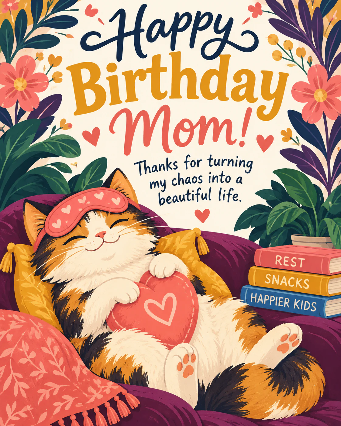 Funny birthday ecard for mom
