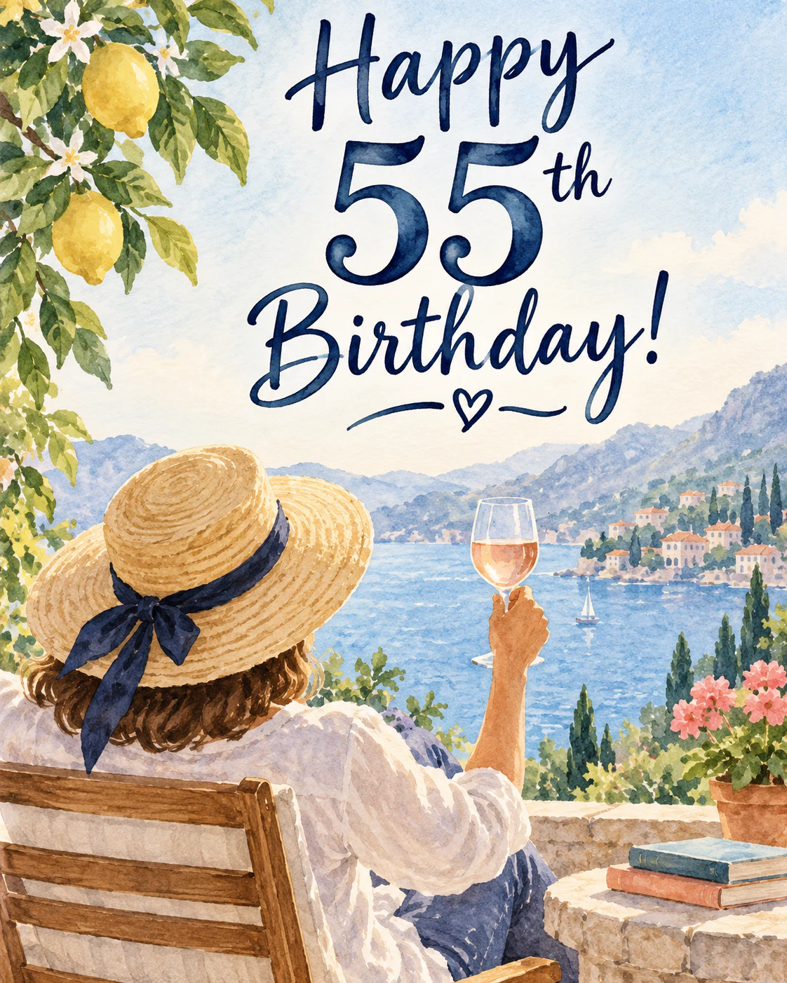 55th birthday ecard