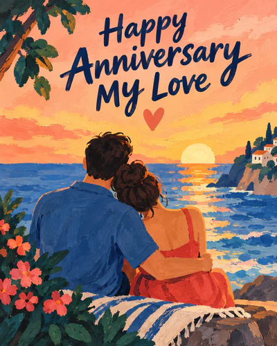 Romantic anniversary ecard