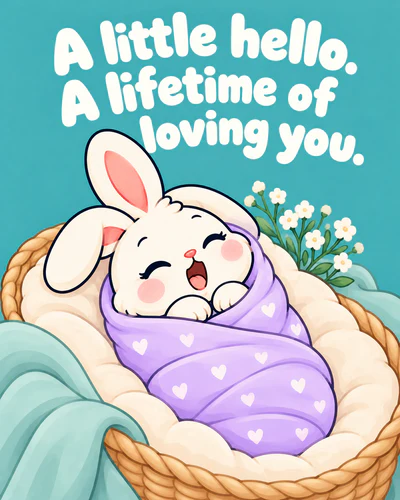 A little hello. A lifetime of loving you.