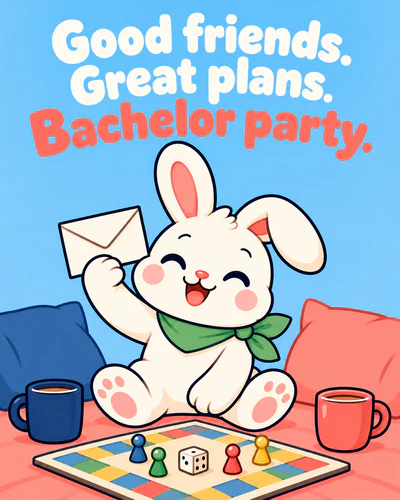 Good friends. Great plans. Bachelor party.