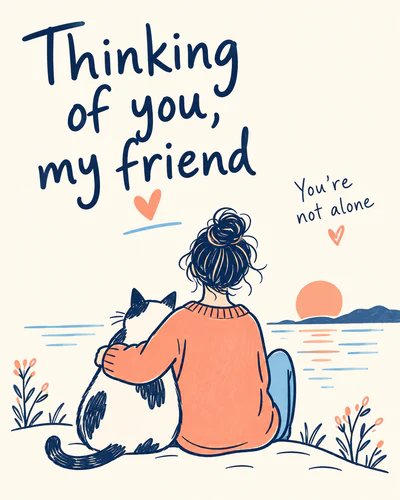 Sympathy ecard for friend