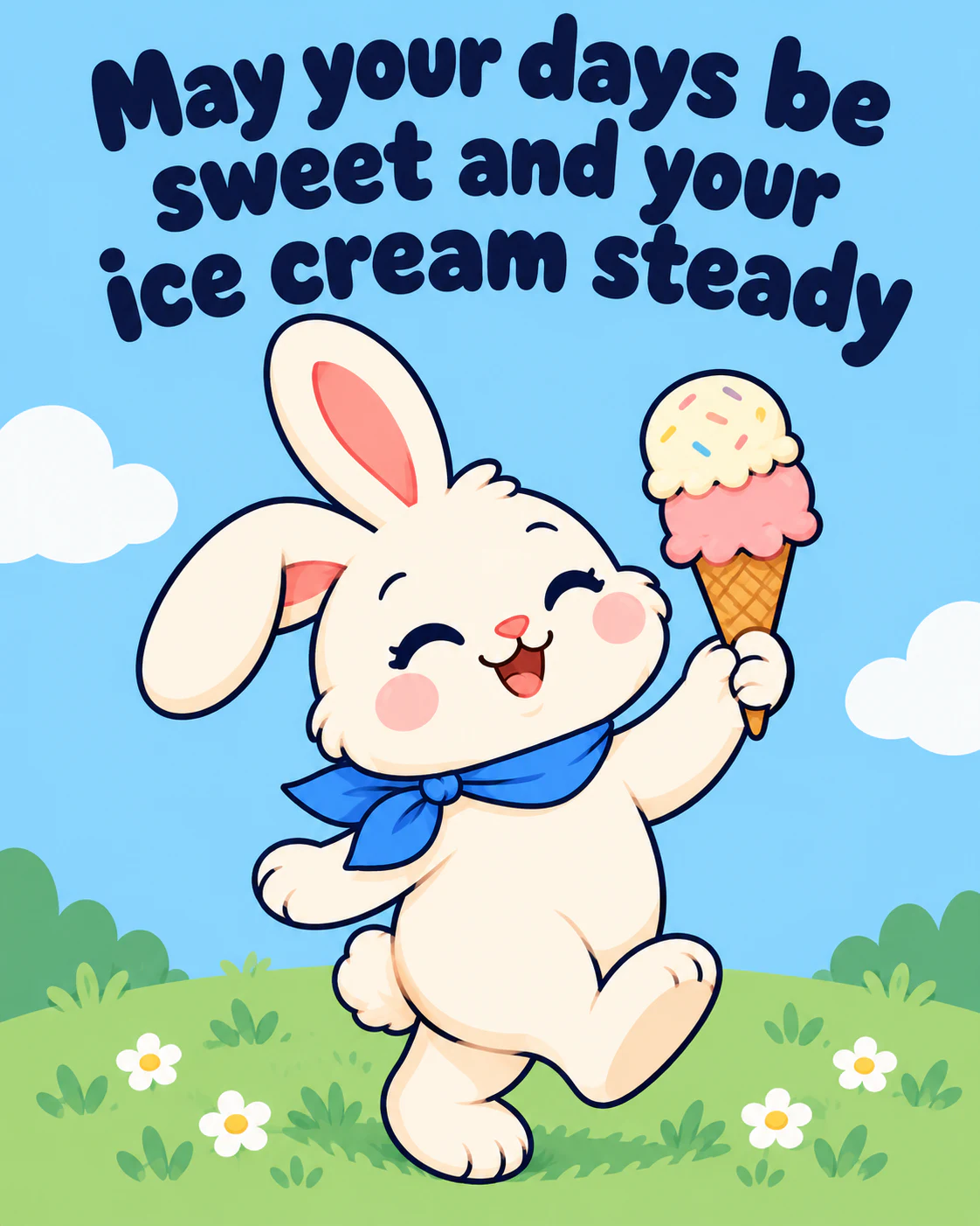 May your days be sweet and your ice cream steady