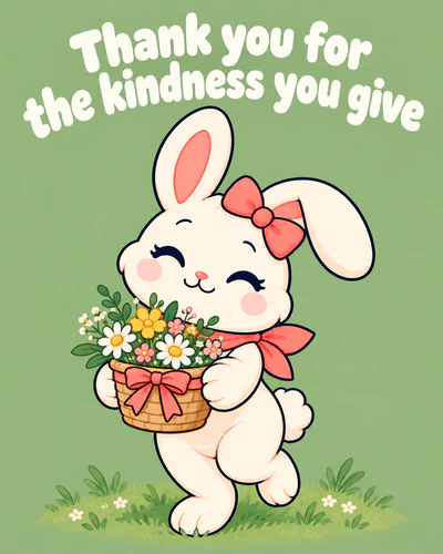 Thank you for the kindness you give