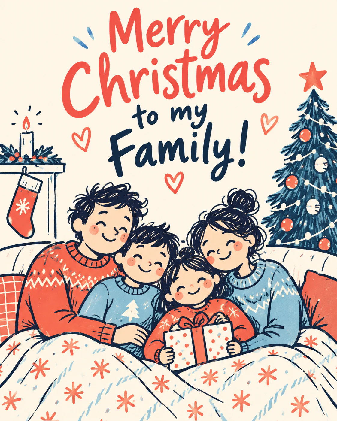 Christmas ecard for family