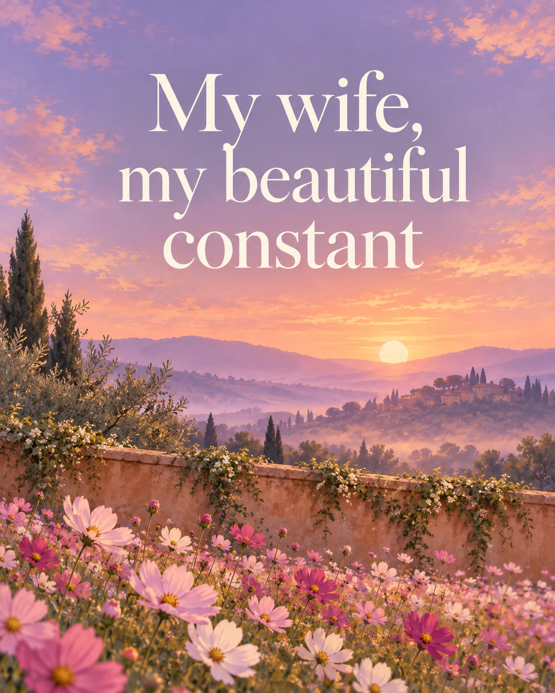 My wife, my beautiful constant