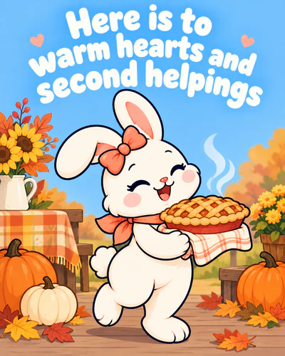 Here is to warm hearts and second helpings