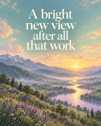 A bright new view after all that work
