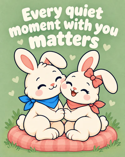 Every quiet moment with you matters