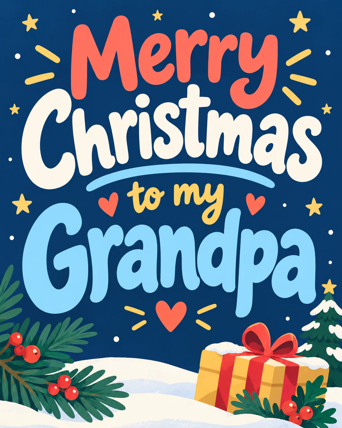Christmas ecard for grandpa