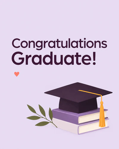 Heartfelt graduation ecard
