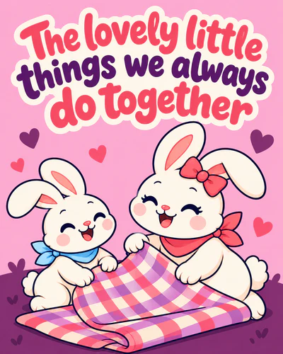 The lovely little things we always do together