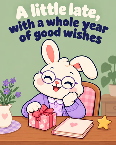 A little late, with a whole year of good wishes