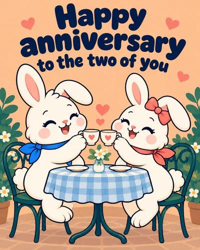 Happy anniversary to the two of you