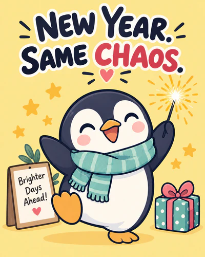 Funny new year ecard