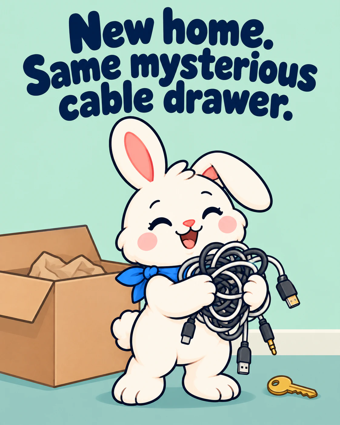 New home. Same mysterious cable drawer.