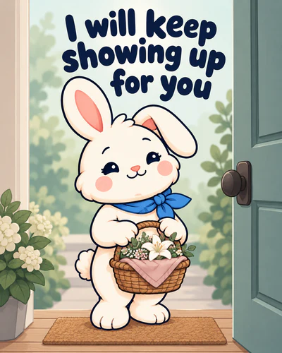 I will keep showing up for you