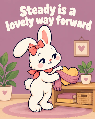 Steady is a lovely way forward