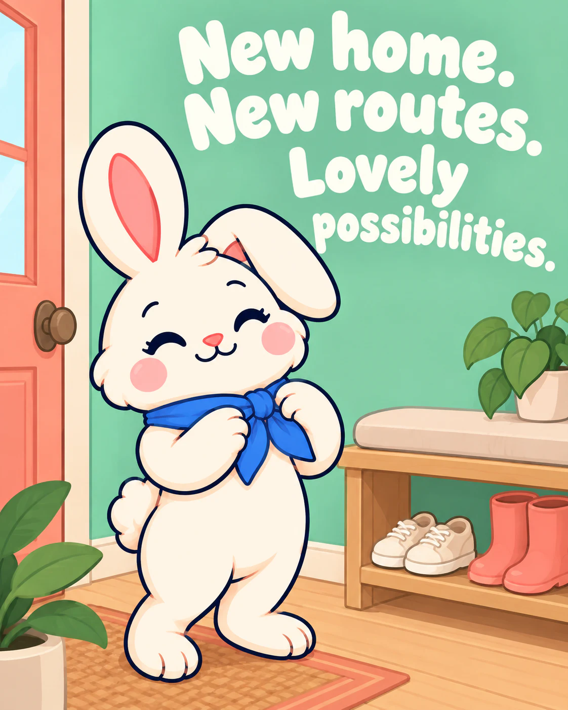 New home. New routes. Lovely possibilities.