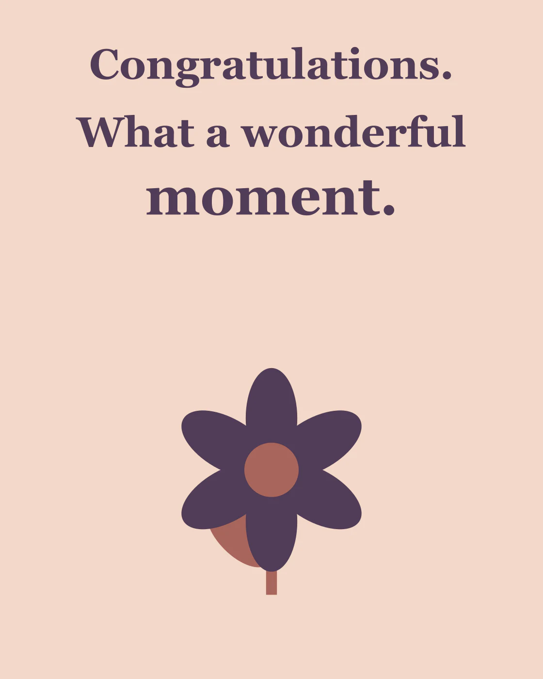 Congratulations. What a wonderful moment.