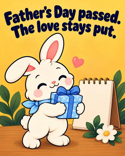 Father's Day passed. The love stays put.