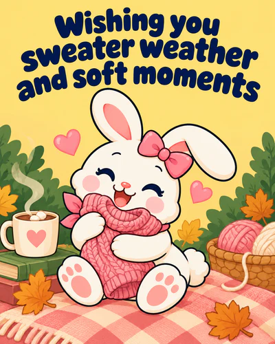 Wishing you sweater weather and soft moments