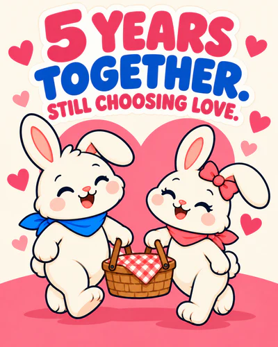 5 YEARS TOGETHER. STILL CHOOSING LOVE.