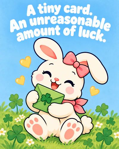 A tiny card. An unreasonable amount of luck.