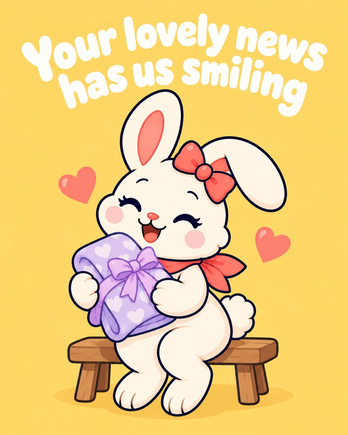 Your lovely news has us smiling