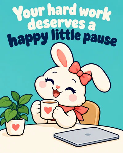 Your hard work deserves a happy little pause