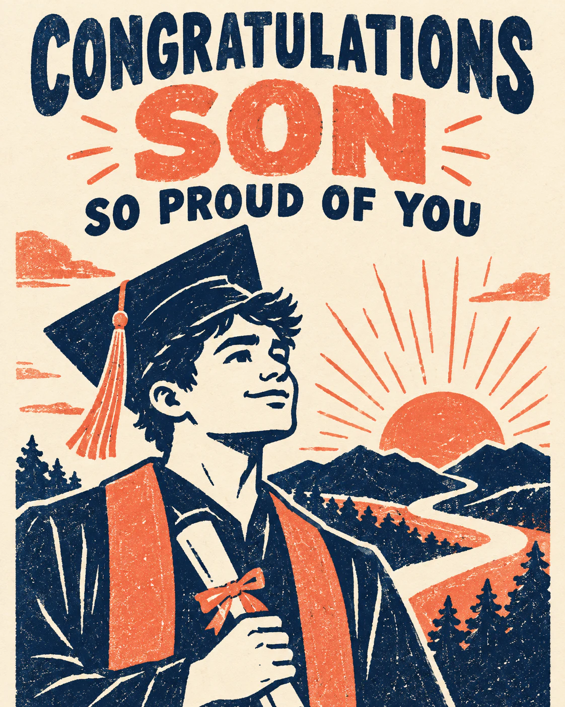 Graduation ecard for son