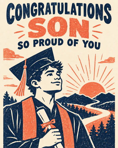 Graduation ecard for son