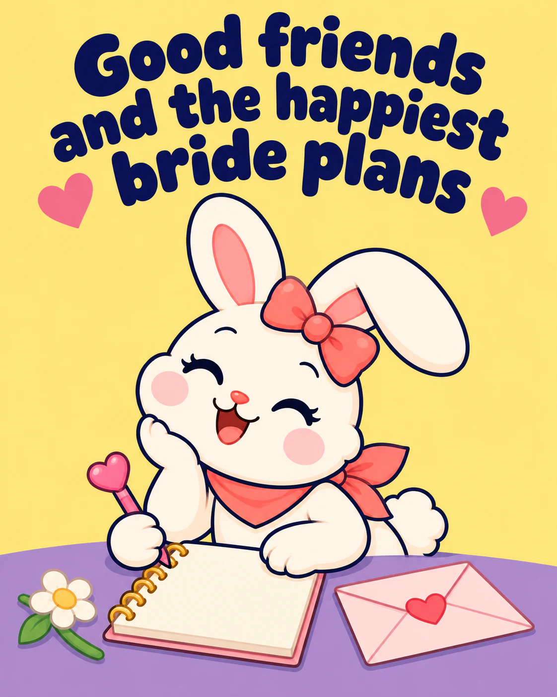 Good friends and the happiest bride plans
