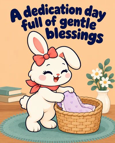 A dedication day full of gentle blessings