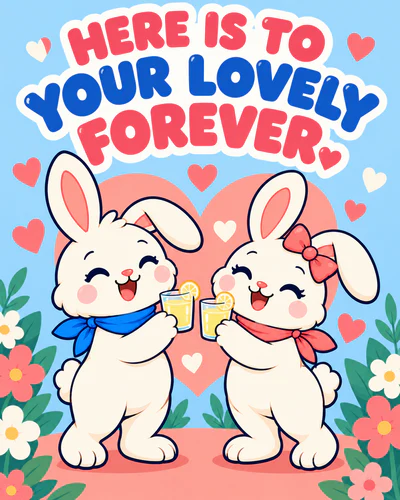 HERE IS TO YOUR LOVELY FOREVER.