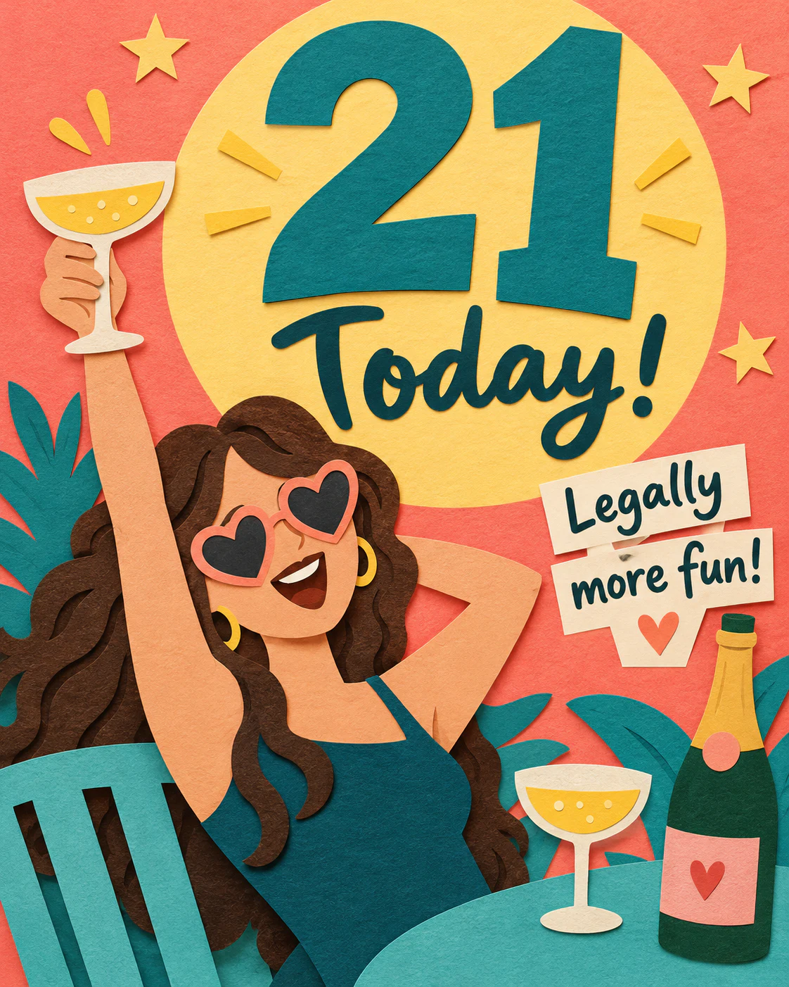 Funny 21st birthday ecard