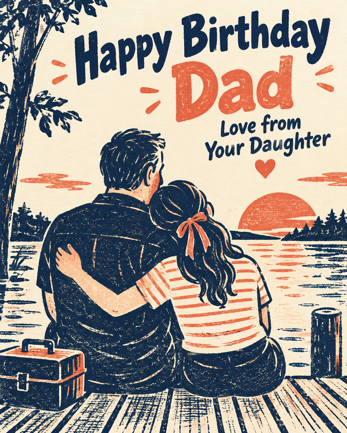 Birthday ecard for dad from daughter