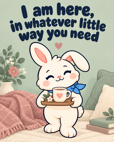 I am here, in whatever little way you need