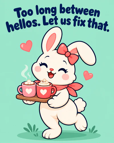 Too long between hellos. Let us fix that.