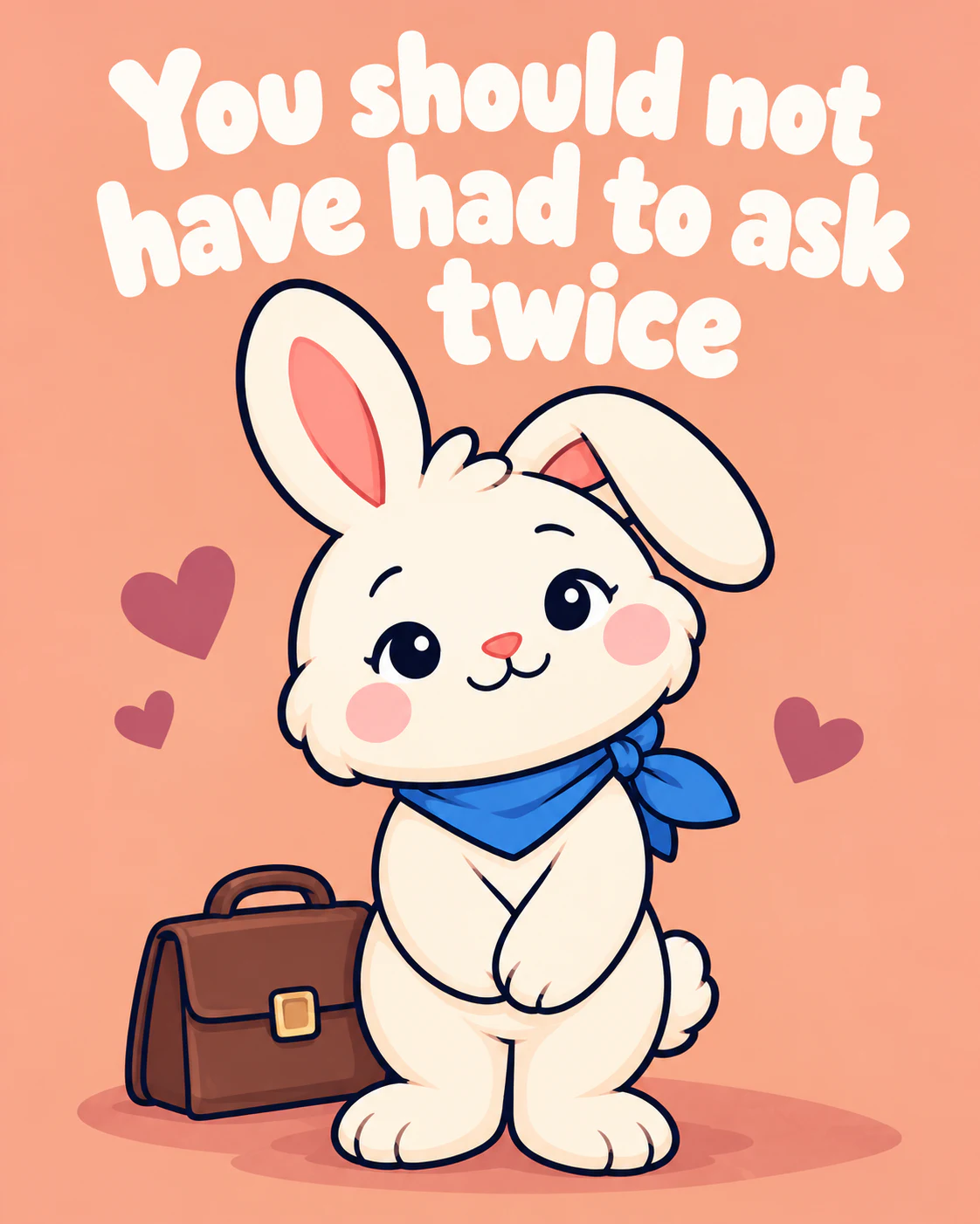 You should not have had to ask twice