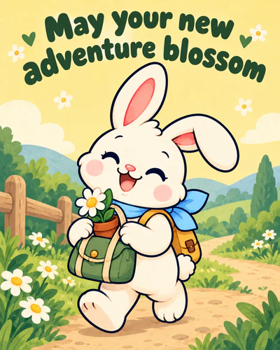 May your new adventure blossom
