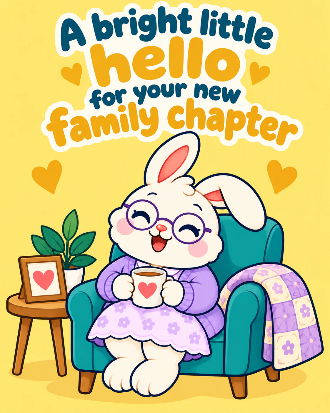 A bright little hello for your new family chapter