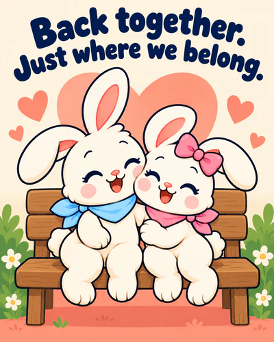 Back together. Just where we belong.