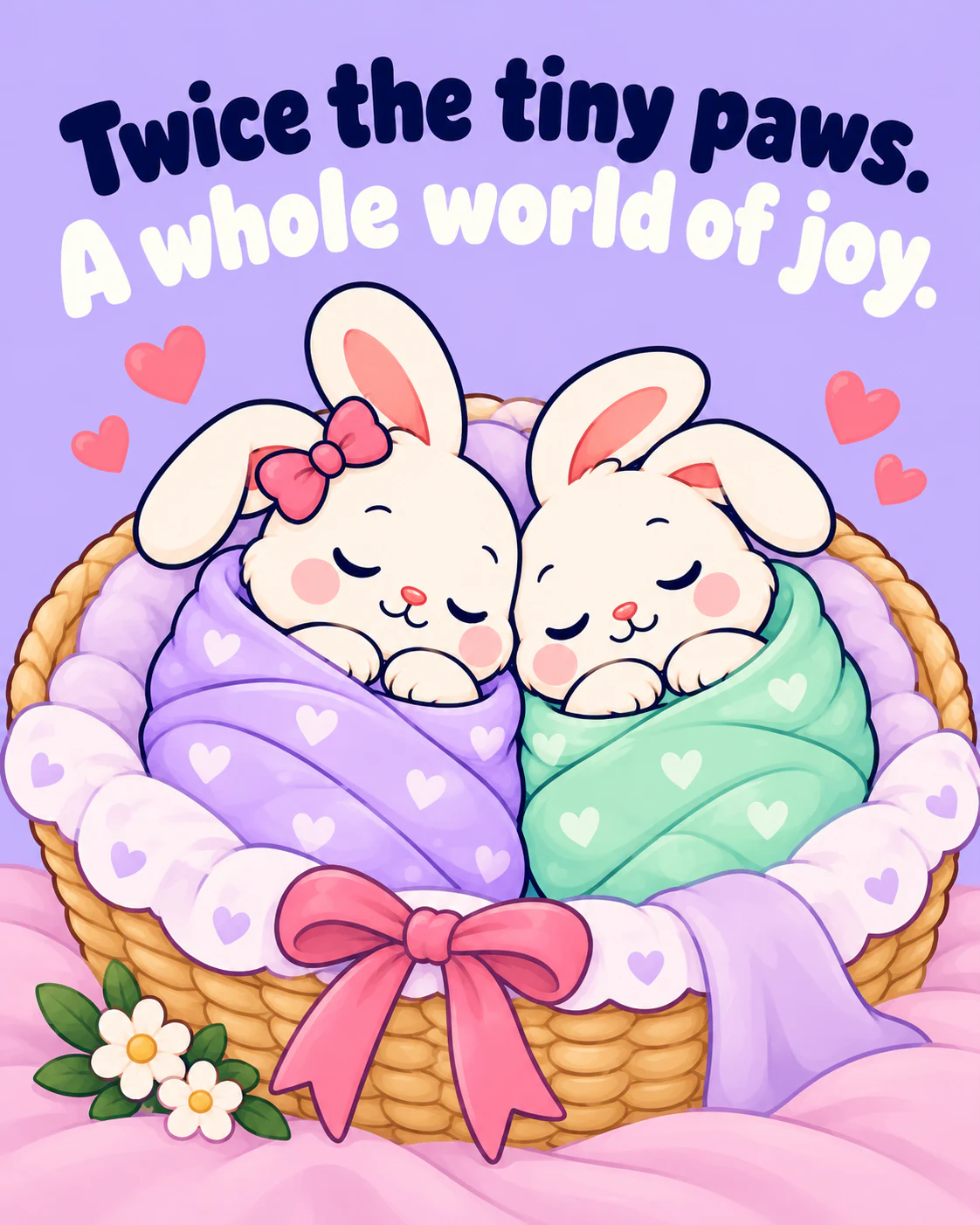 Twice the tiny paws. A whole world of joy.